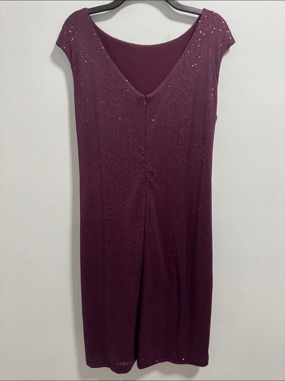 Lauren Ralph Lauren Elegant Women's Sparkling Twist-Front Evening Dress in Plum - Picture 4 of 11